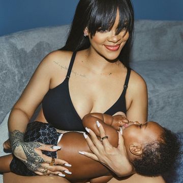 rihanna releases picture of her breastfeeding rza