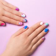 playful abstract summer manicure